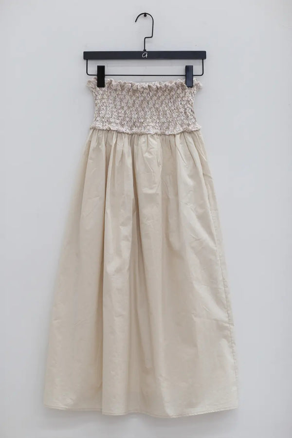 SWAYING/KNIT handmade crochet patchwork skirt SW24SS3B28 apricot